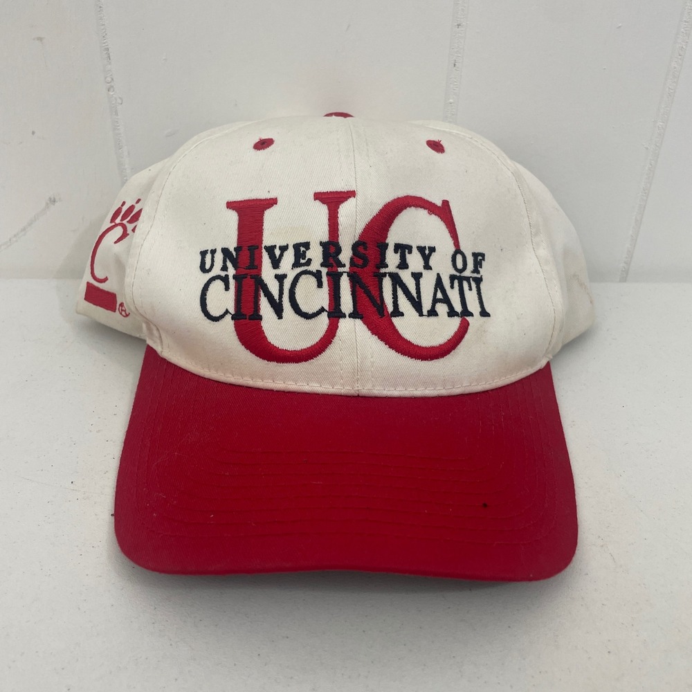 VTG Z Tag University of Cincinnati Bearcats Snapback Hat White Red Mens OSFA